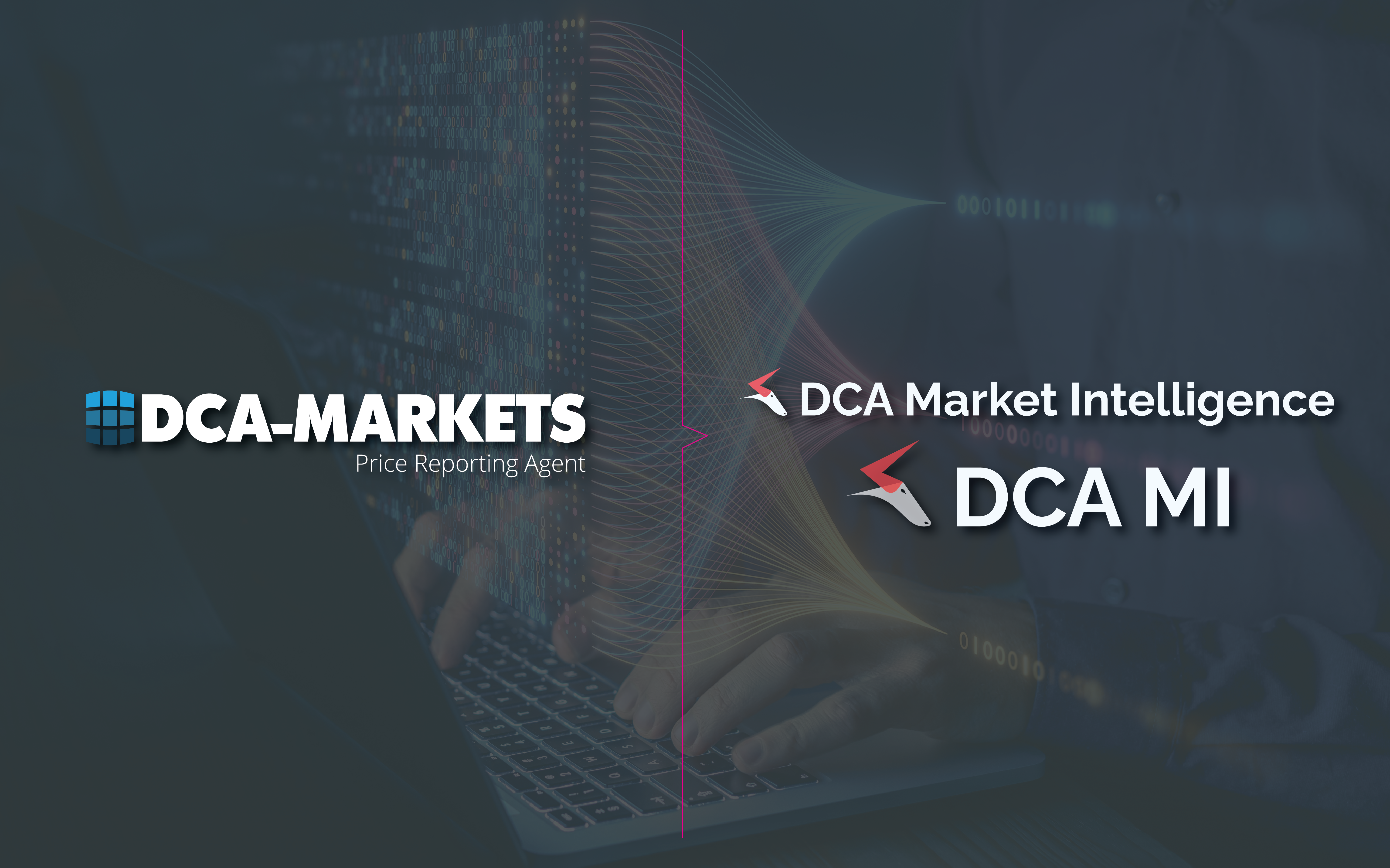Comparison of the old DCA Markets logo and the new DCA Market Intelligence logo